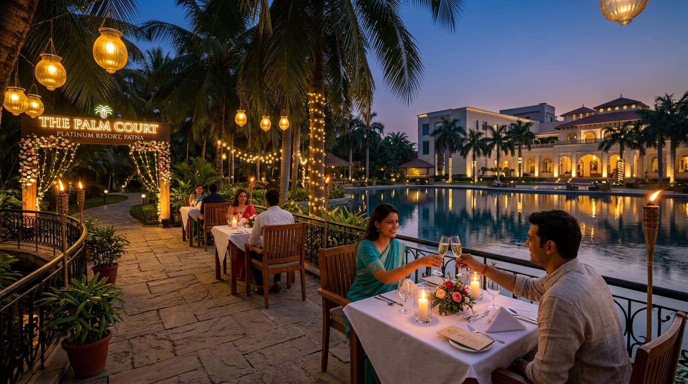 The Palm Court Alfresco Dining — Platinum Resort Patna